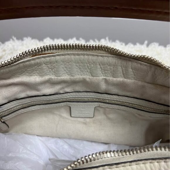 100% Authentic Gucci Hobo Handbag Off White 15x9x7 - Picture 6 of 8